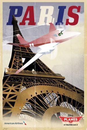 American Airlines Vintage Disney Planes poster
